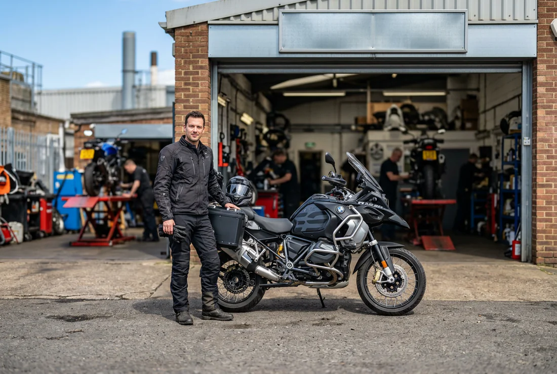 Infographie des étapes du contrôle technique moto.