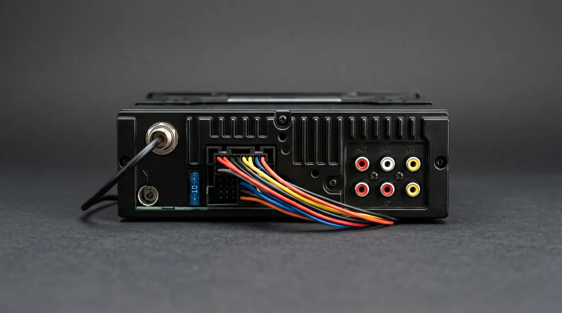Connectique arrière d'un autoradio aftermarket