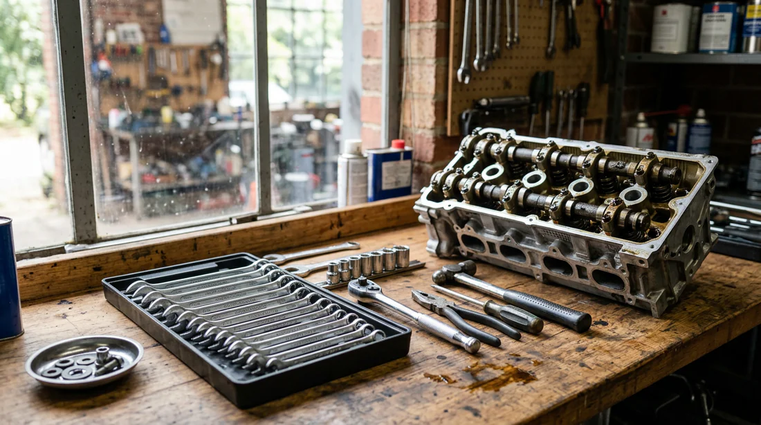 Outils de mécanique automobile pour réparation moteur