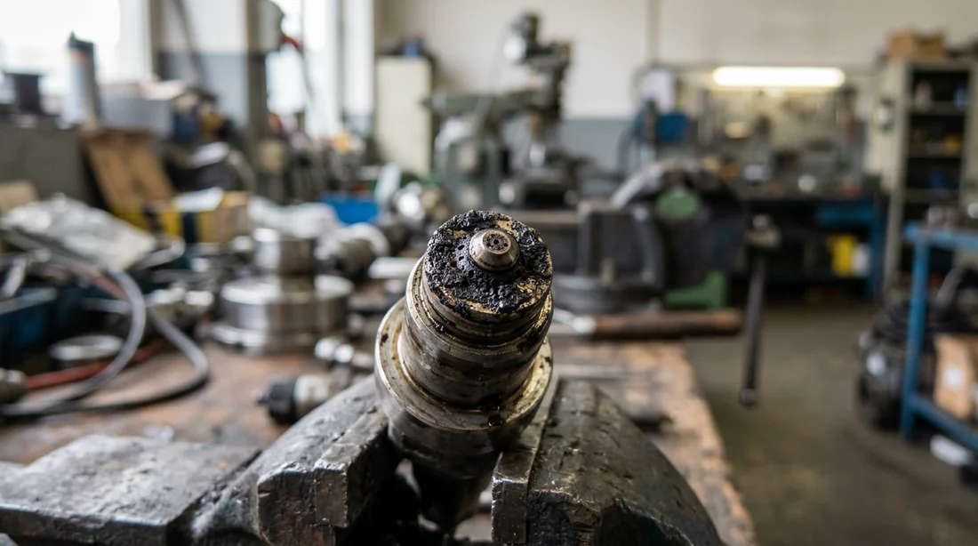 Injecteur moteur diesel avec dépôts de calamine