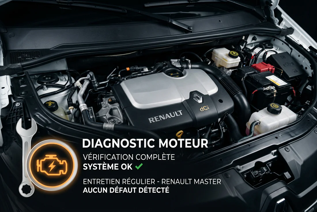 Schéma des points de contrôle moteur Renault Master
