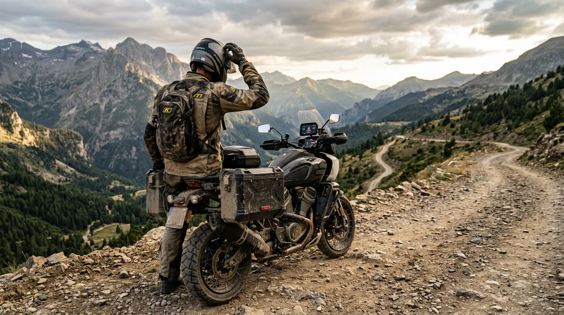 Mécanicien professionnel inspectant le moteur Revolution Max 1250 avec un outil de diagnostic