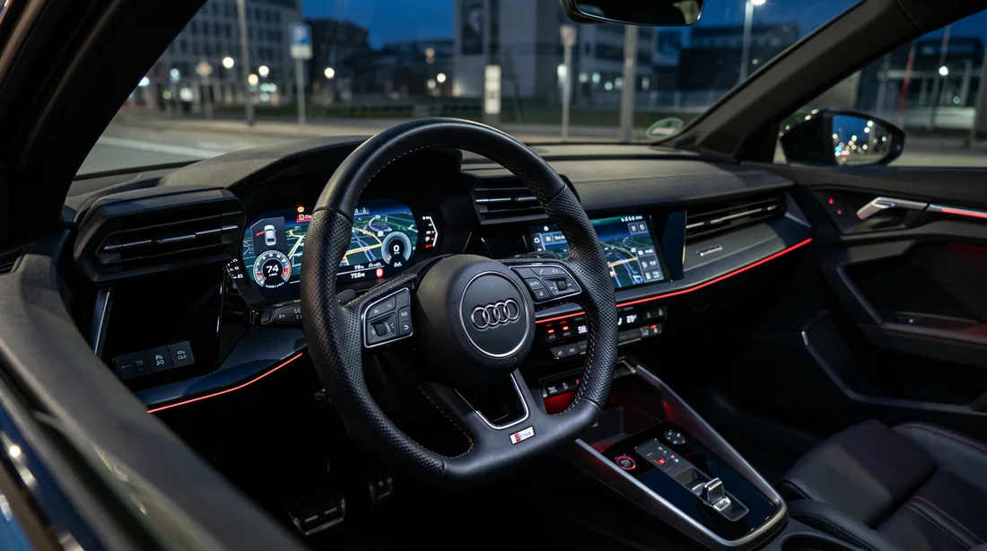 Intérieur moderne et cockpit de l'Audi A3