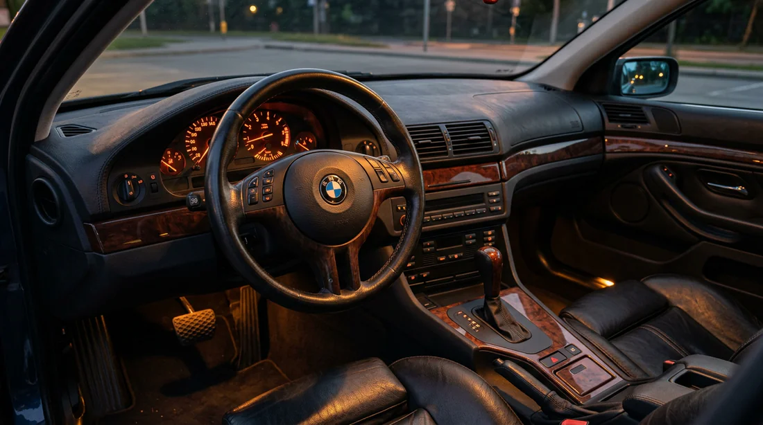 Intérieur luxueux et cockpit d'une BMW E39