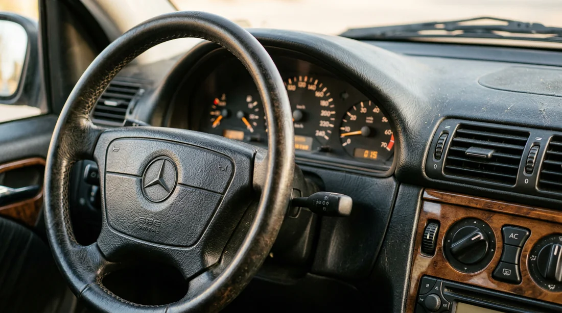 Intérieur cuir et tableau de bord du Mercedes ML W163