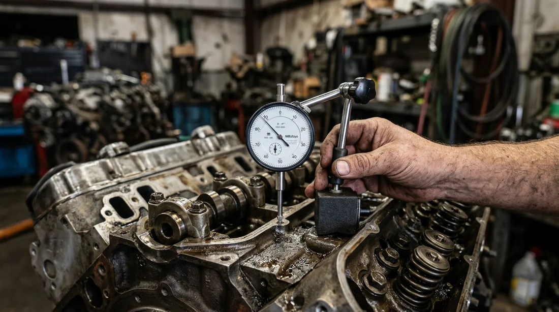Utilisation d'un comparateur mécanique pour calage moteur