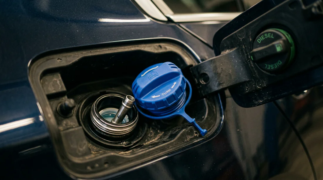 Bouchon de remplissage AdBlue sur véhicule