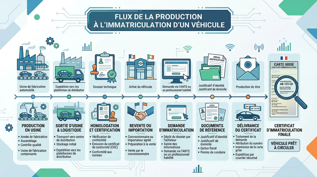 Schéma explicatif de l'année de fabrication d'un véhicule