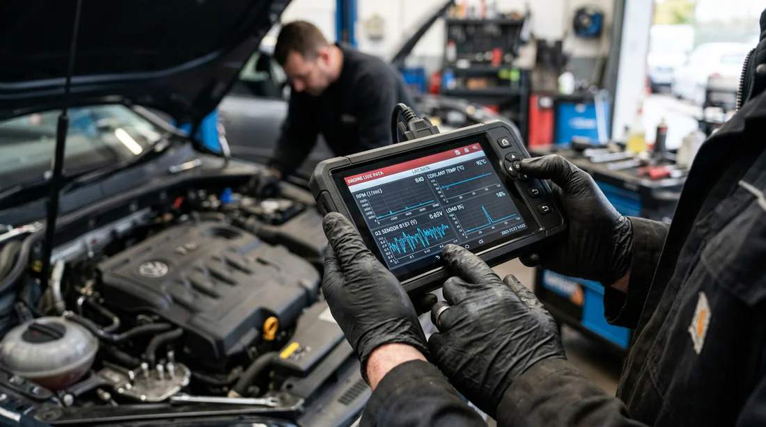 Lecture des paramètres moteur via valise diagnostic