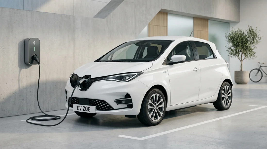 Borne de recharge publique et Renault Zoé