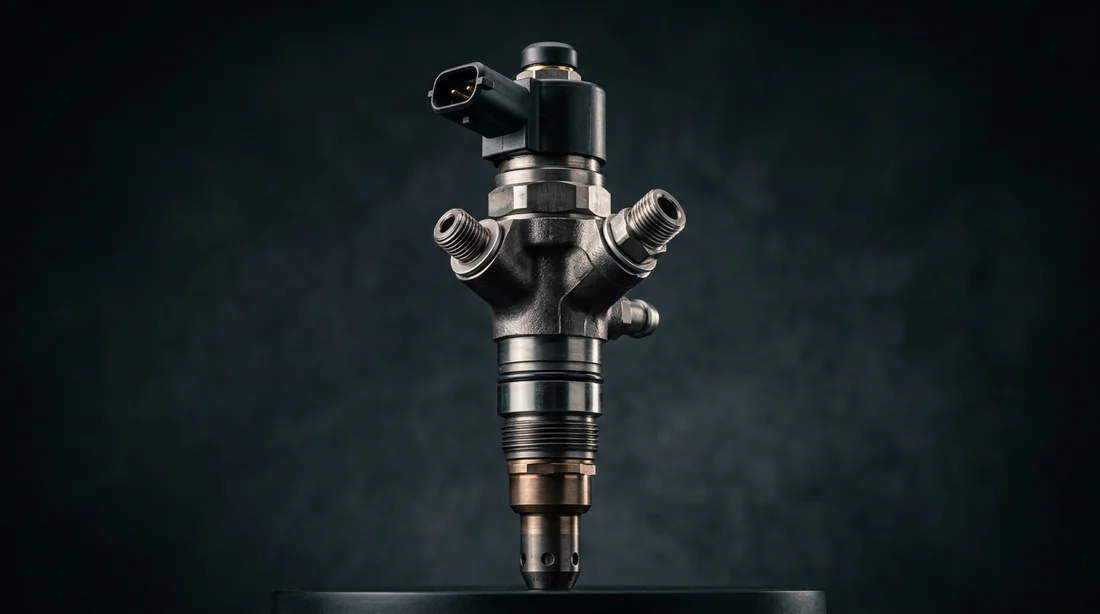 Gros plan sur un injecteur de moteur diesel 2.0 TDI