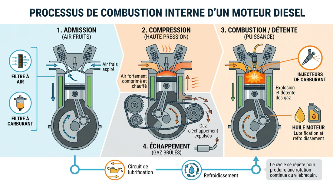 Infographie du fonctionnement moteur Citroën Nemo