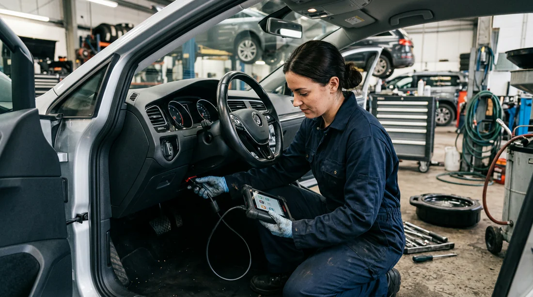 Diagnostic électronique du système de transmission automatique en garage