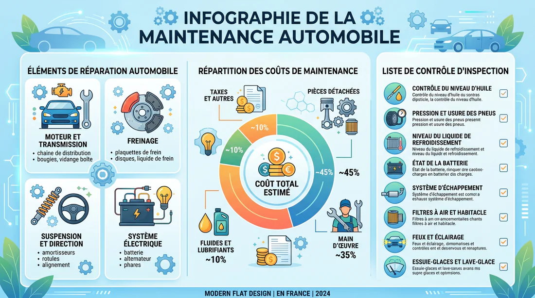 Infographie synthétique du coût d'entretien de la Jeep Compass 2.2 CRD