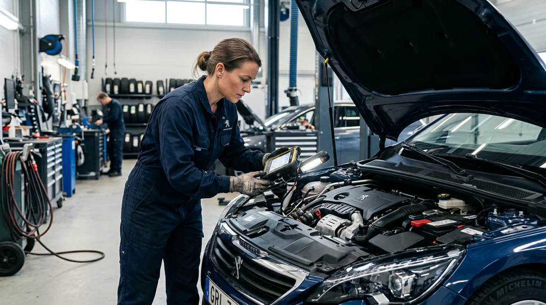 Diagnostic mécanique du système de climatisation d'une Peugeot