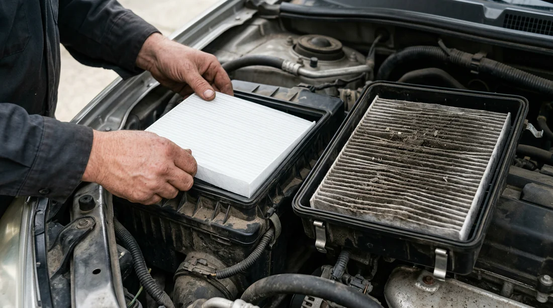 Remplacement du filtre d'habitacle sur une voiture Peugeot