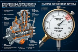 Infographie comparatif calage pompe injection Bosch VE BMW M51